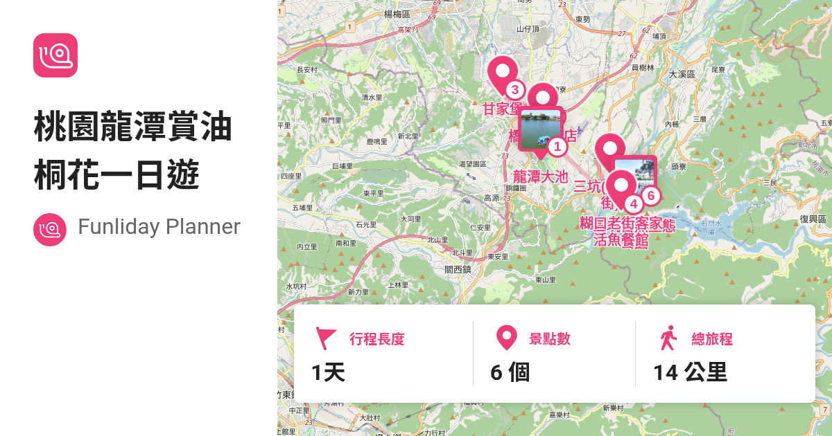 [旅遊]Funliday旅遊攻略-桃園龍潭甘家堡桐花林